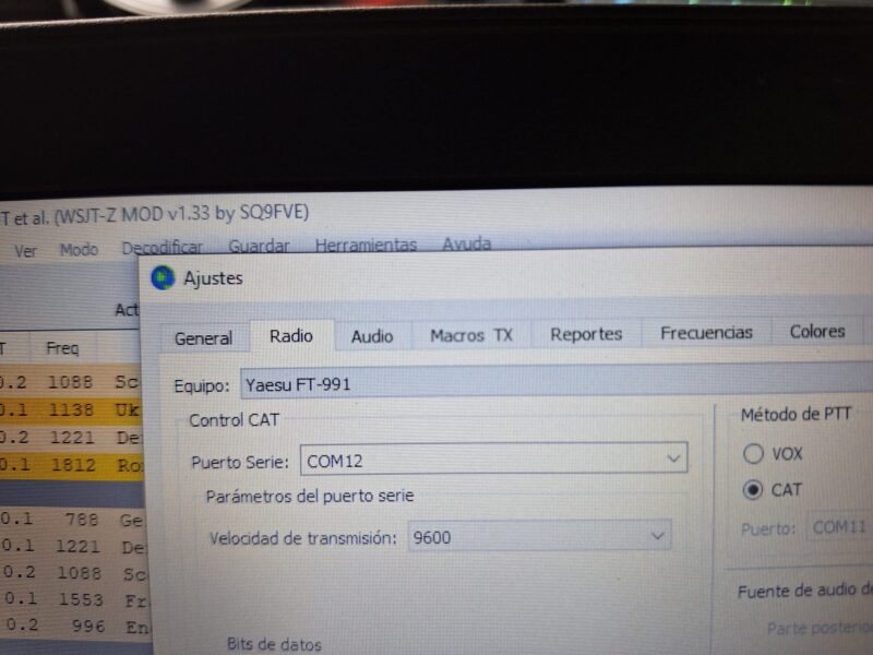 Configuración FT8 con Yaesu FTX-1 OPTIMA